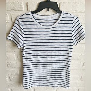 LC Lauren Conrad- Blue and White Striped T-Shirt (NWOT)